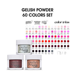 Gelish Matching Dip Powder 1.5oz - Full set 60 Colors w/ 1 set Color Book