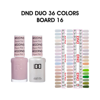 DND Duo Matching Color - 36 colors Board 16 - Retro Earth-Scape Collection (#966- #1003) w/ 2 Color Charts