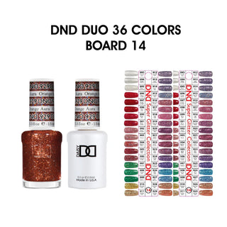 DND Duo Matching Color -  36 colors Board 14 - Super Glitter Collection (#893 - #929) w/ 2 Color Charts
