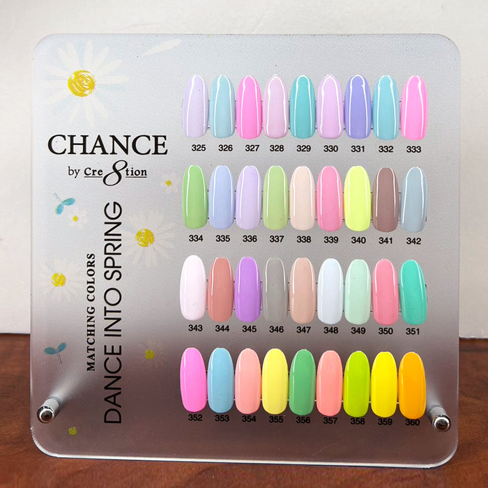 Chance Counter Display Color Chart - Spring Collection