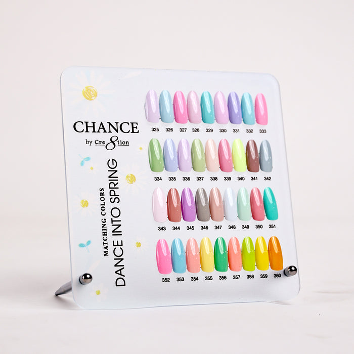 Chance Counter Display Color Chart - Spring Collection