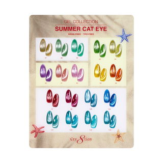 Cre8tion Counter Display Color Chart - Cat Eye Summer 18 colors (37-48 & 139-144)