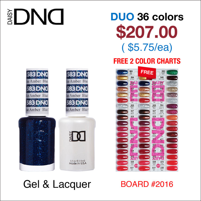 DND Duo Matching Color - 36 colors Board 2016 Collection w/ 2 Color Charts