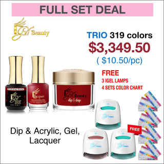 DEAL 2: iGel Trio Matching color - Full set 319 colors w/ 4 sets Color Chart & 3 iGel Pro LED lamp