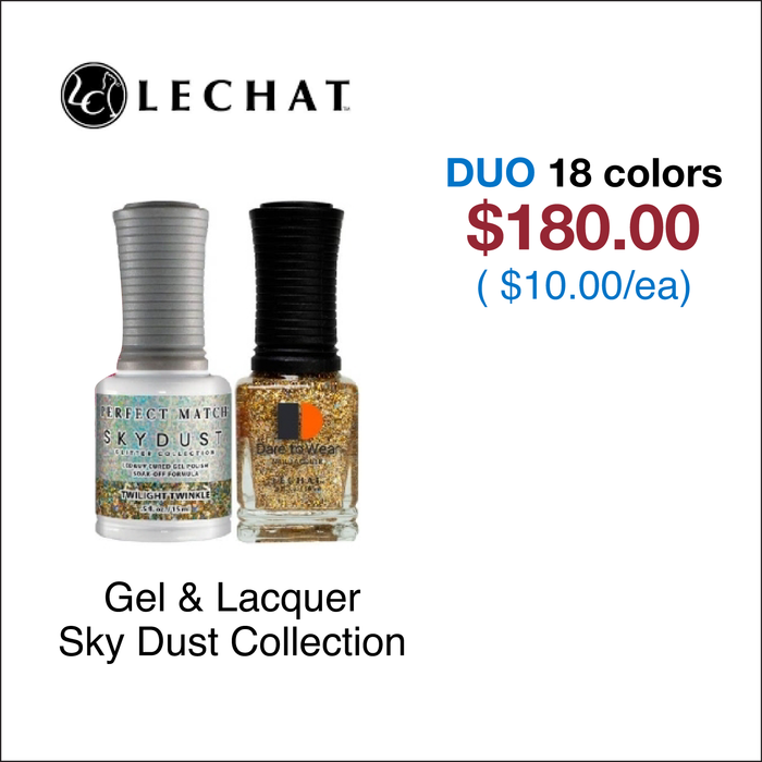 Lechat Perfect Match Duo - Colección Sky Dust - Juego completo de 18 colores