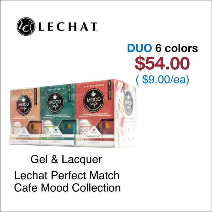 Lechat Perfect Match Mood Changing Duo - Cafe Mood Collection - Full set 6 colors