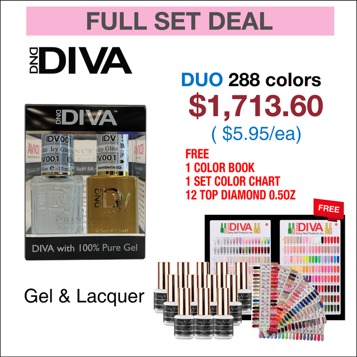 DIVA Matching Duo - Full Set 285 colors w/ 1 set Color Chart & 1 Color Book