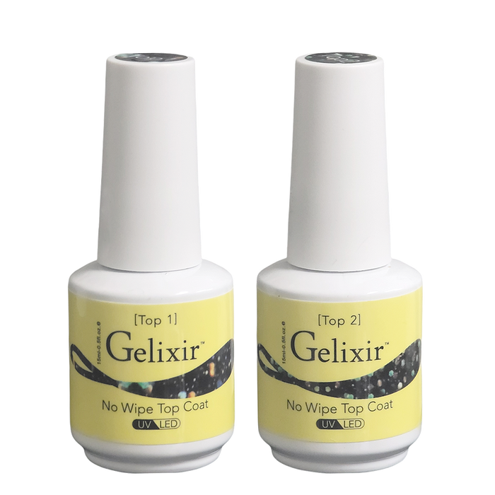 Gelixir Top Coat No-wipe With Glitters