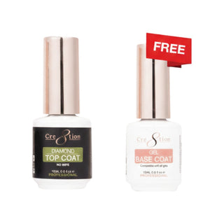Cre8tion Diamond Soak Off Gel No wipe top coat 0.5oz - Buy 1 Get 1 Base Coat Free