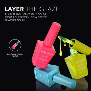 Chaun Legend - Gel Polish 0.5oz - Glaze Collection - 12 Colors