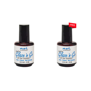 [2 Pack Bonus] NSI Glaze N Go-LED/UV Gel Sealant 0.5oz (Compare - Buy 1 Get 1 Free)