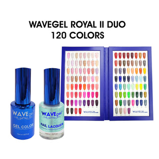 Wavegel Matching Duo 0.5oz - Royal II New Collection - Full set 120 New Colors (#121- #240) w/ 1 set Color Book