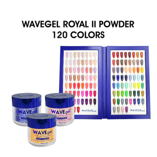 Wavegel Matching Powder 2oz - Royal II New Collection - Full set 120 New Colors (#121- #240) w/ 1 set Color Book