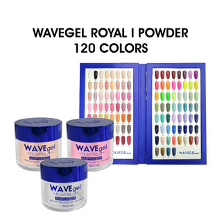 Wavegel Matching Powder 2oz - Royal I Collection - Full set 120 Colors ( #01 - #120) w/ 1 set Color Book
