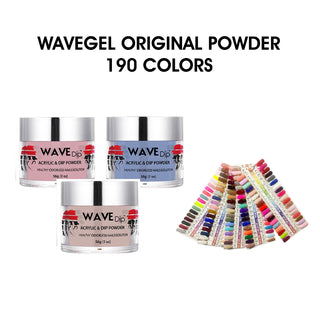 Wavegel Matching Powder 2oz - Full set Original 190 Colors (W050 - W240) w/ 1 set Color Chart
