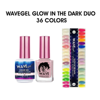 Wavegel Matching Duo 0.5oz - Full set Glow in The Dark 36 Colors #1-36 w/ 1 Color Chart
