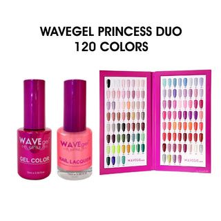 Wavegel Matching Duo 0.5oz - Princess Collection - Full set 120 Colors w/ 1 set Color Book
