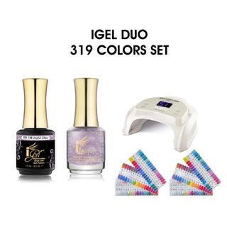 iGel Duo Matching color - Full set 319 colors w/ 2 sets Color Chart & 1 Cre8tion Signature White LED Lamp