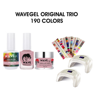 Wavegel Trio Matching Color - Full set 190 Colors (W050 - W240) w/ 1 set Color Chart & 2 Cre8tion Signature White LED Lamps
