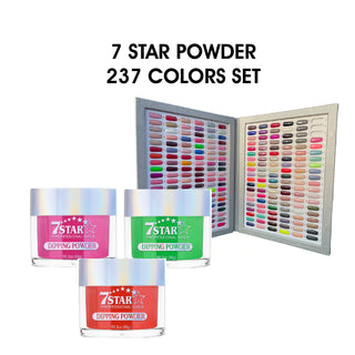 7 Star Dipping Powder 2oz - Full set 237 Colors w/ 1 set Color Chart Book