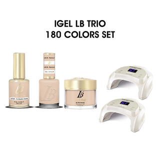 iGel LB Trio Matching color - Full set 180 colors (LB001-LB180) w/ 2 Cre8tion Signature White LED Lamps