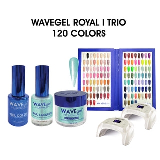 Wavegel Trio Matching Color - Royal I Collection - Full set 120 Colors ( #01 - #120) w/ 1 set Color Book & 2 Cre8tion Signature White LED Lamps