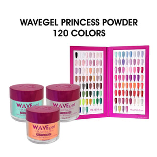 Wavegel Matching Powder 2oz - Princess Collection - Full set 120 Colors w/ 1 set Color Book