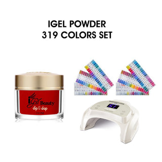 iGel Dipping Powder - Full set 319 colors w/ 2 sets Color Chart & 1 Cre8tion Signature White LED Lamp