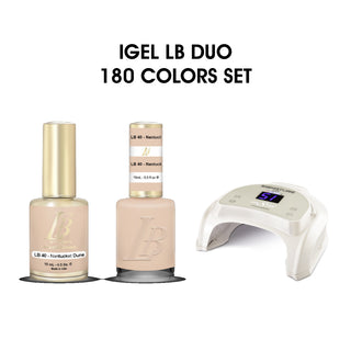 iGel LB Duo Matching color - Full set 180 colors (LB001-LB180) w/ 1 Cre8tion Signature White LED Lamp