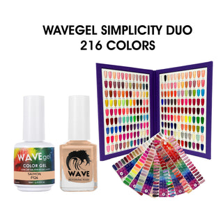 Wavegel Simplicity Matching Duo 0.5oz - Full set 216 Colors w/ 1 set Color Chart & 1 Color Book