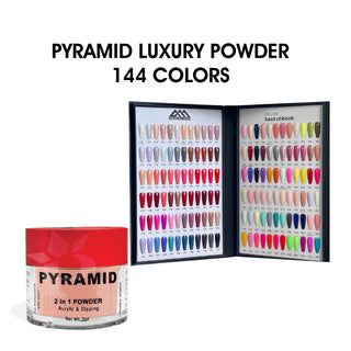 Pyramid Dip Powder - Collection Luxury - Full Set 144 colors (701 - 844) w/ 1 Color Chart Book