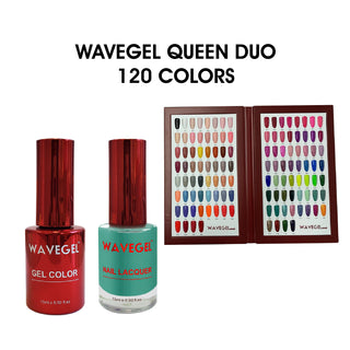 Wavegel Matching Duo 0.5oz - Queen Collection - Full set 120 Colors w/ 1 set Color Book