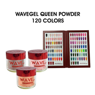 Wavegel Matching Powder 2oz - Queen Collection - Full set 120 Colors w/ 1 set Color Book