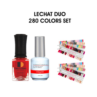Lechat Perfect Match Duo (Gel & Lacquer) Matching color - Full set 280 colors w/ 2 sets Color Chart