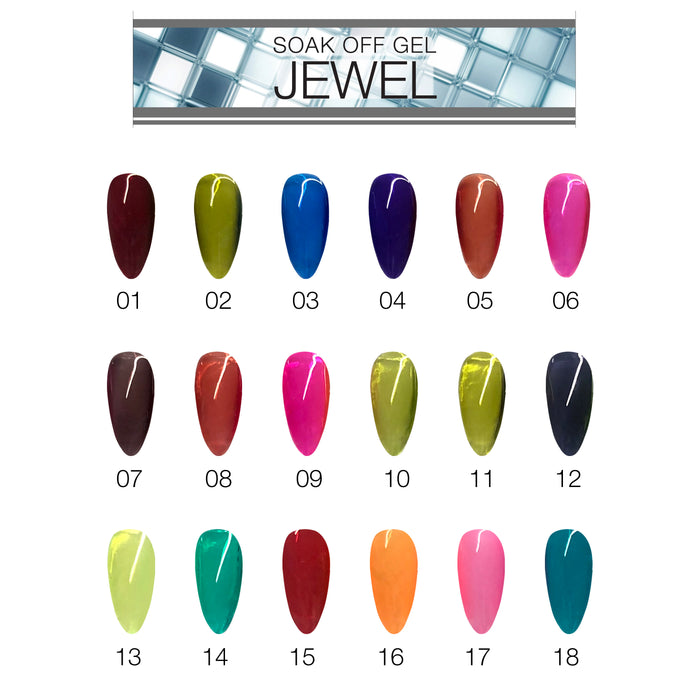 Cre8tion Color Chart -  Jewel Collection 18 colors