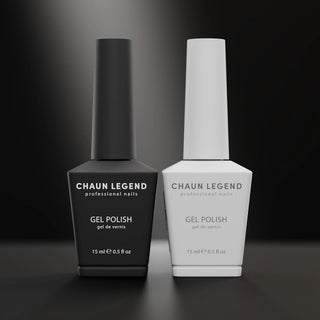 Chaun Legend Black + White Gel Color Duo 0.5oz