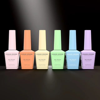 Chaun Legend Gel Polish 0.5oz - Vol. 2 Spring Bundle 6 Colors
