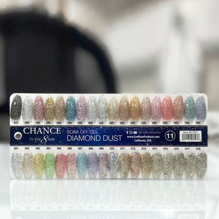 Chance Soak Off Gel 0.5oz - Diamond Dust Collection - Juego completo 36 nuevos colores #361 - #396