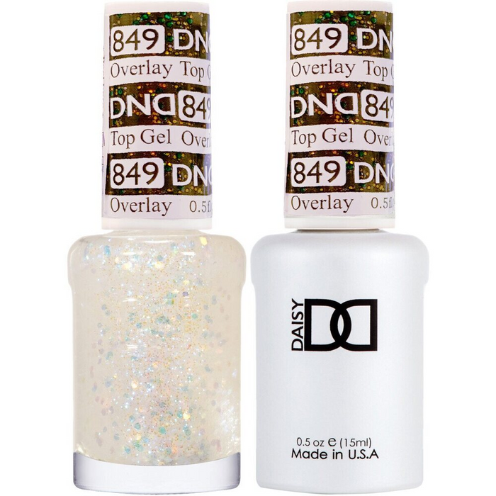 DND Duo Matching Color - OVERLAY GLITTER TOP GELS Collection - 849