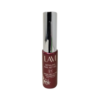 Lavi Detailing Nail Art Gel 0.33oz - 21 Garnet Red Glitter