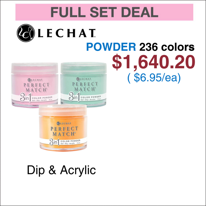 Lechat Perfect Match Dipping Powder - Full set 236 colors
