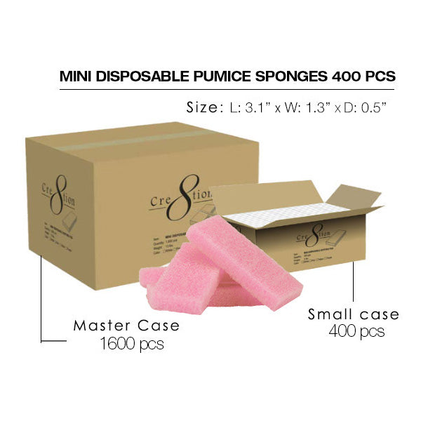 Cre8tion Mini Disposable Pumice Sponges - PINK