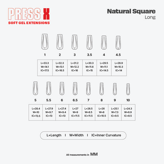 NotPolish Press X Tips - Natural Square 630 pcs
