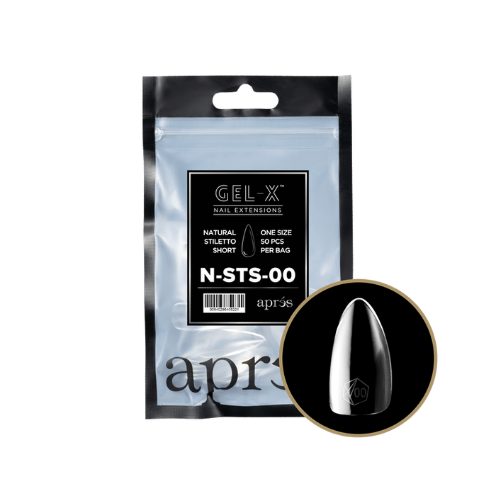 Apres Gel-X Tips 2.0 - NATURAL Stiletto Refill Bag