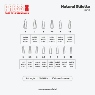 NotPolish Press X Tips - Natural Stiletto 630 pcs