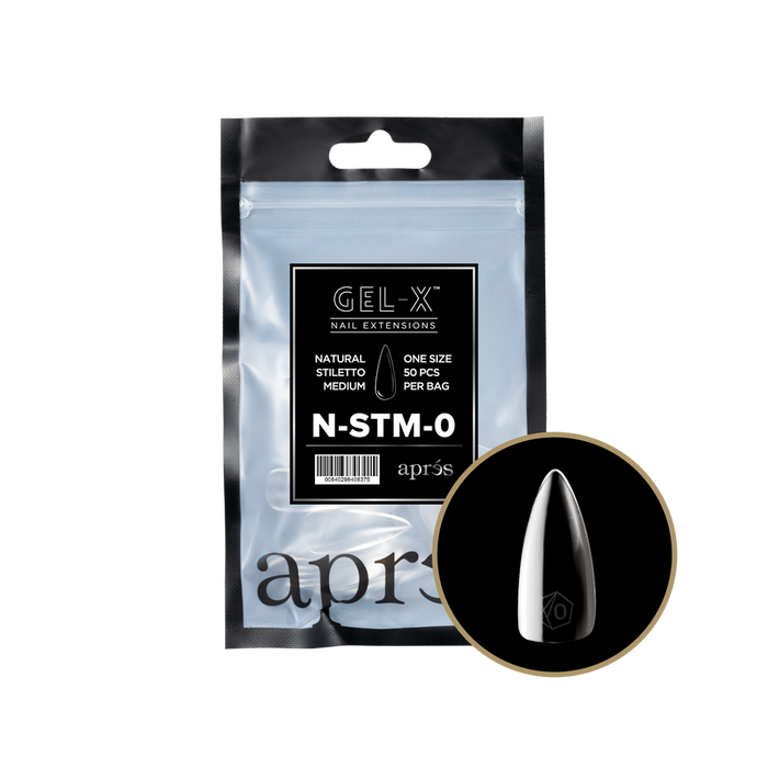 Apres Gel-X Tips 2.0 - NATURAL Stiletto Refill Bag