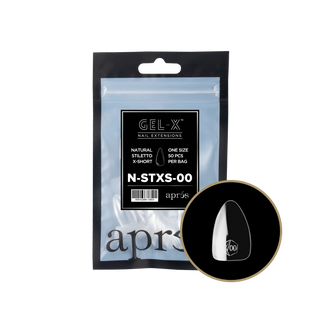 Apres Gel-X Tips 2.0 - NATURAL Stiletto Refill Bag — Apres Nail Tips | C8 Nail Supply