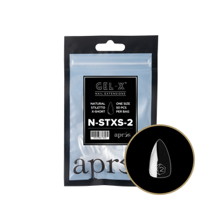 Apres Gel-X Tips 2.0 - NATURAL Stiletto Refill Bag