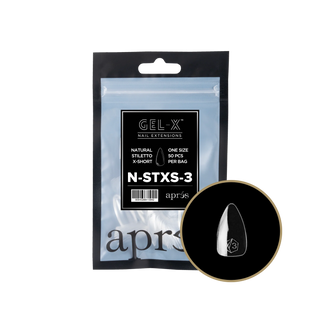 Apres Gel-X Tips 2.0 - NATURAL Stiletto Refill Bag