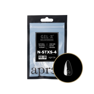 Apres Gel-X Tips 2.0 - NATURAL Stiletto Refill Bag